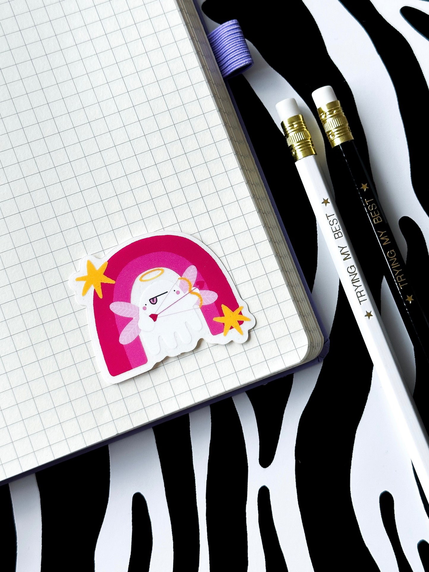 Cupid Gus Clear Sticker