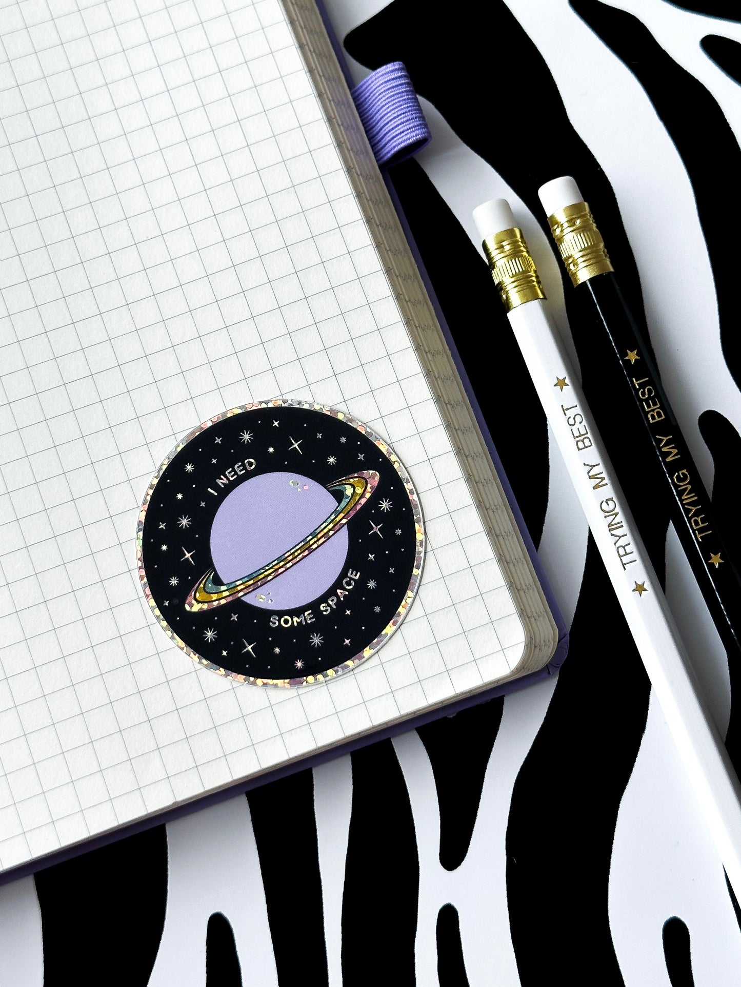 Glitter I Need Space Sticker