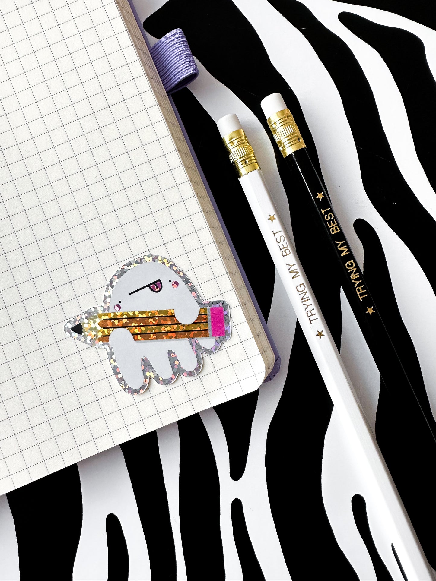 Pencil Gus Ghost Sticker