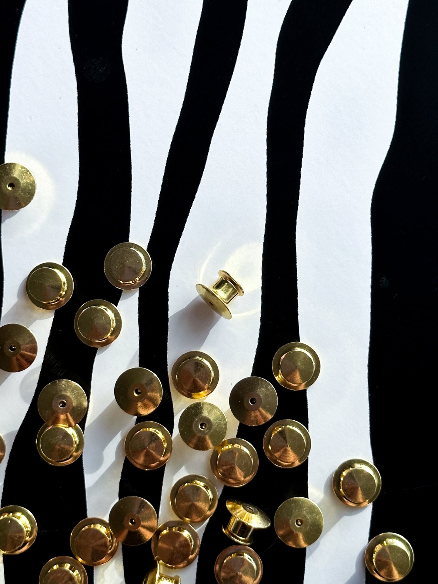 Gold Locking Pin Backing