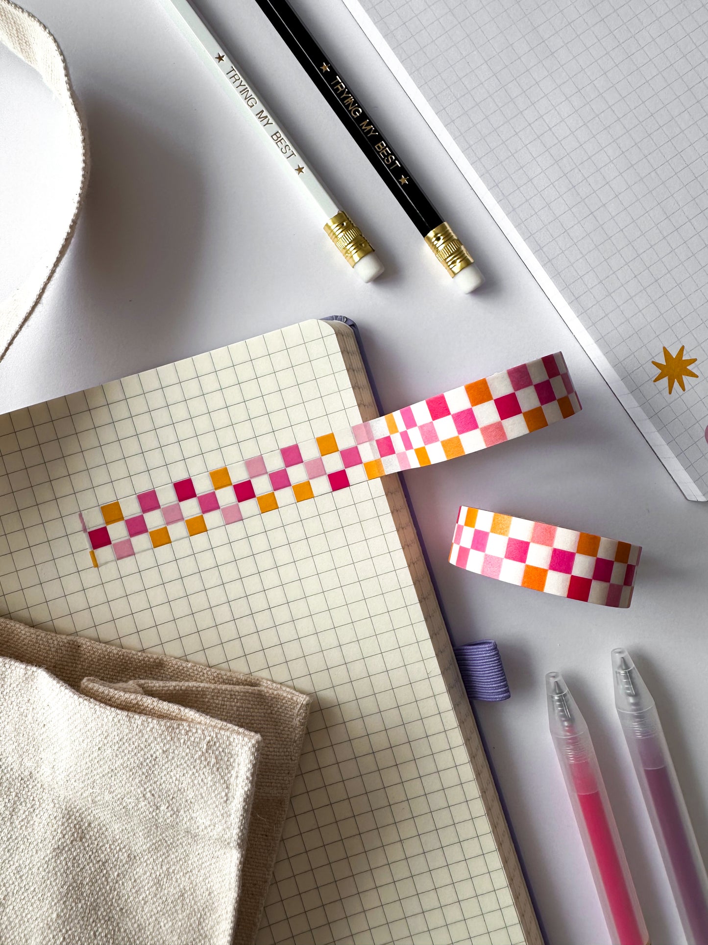 Rainbow Checkerboard Washi Tape
