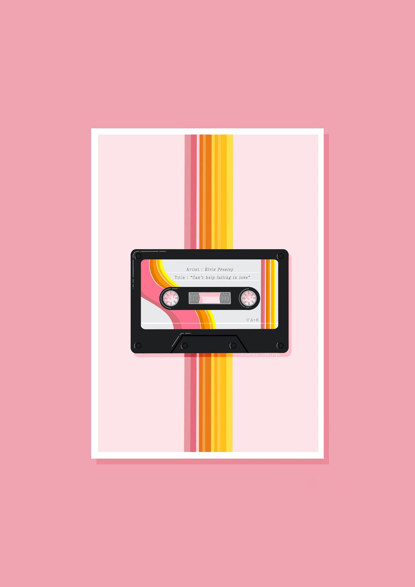 A5 Personalised Cassette Print