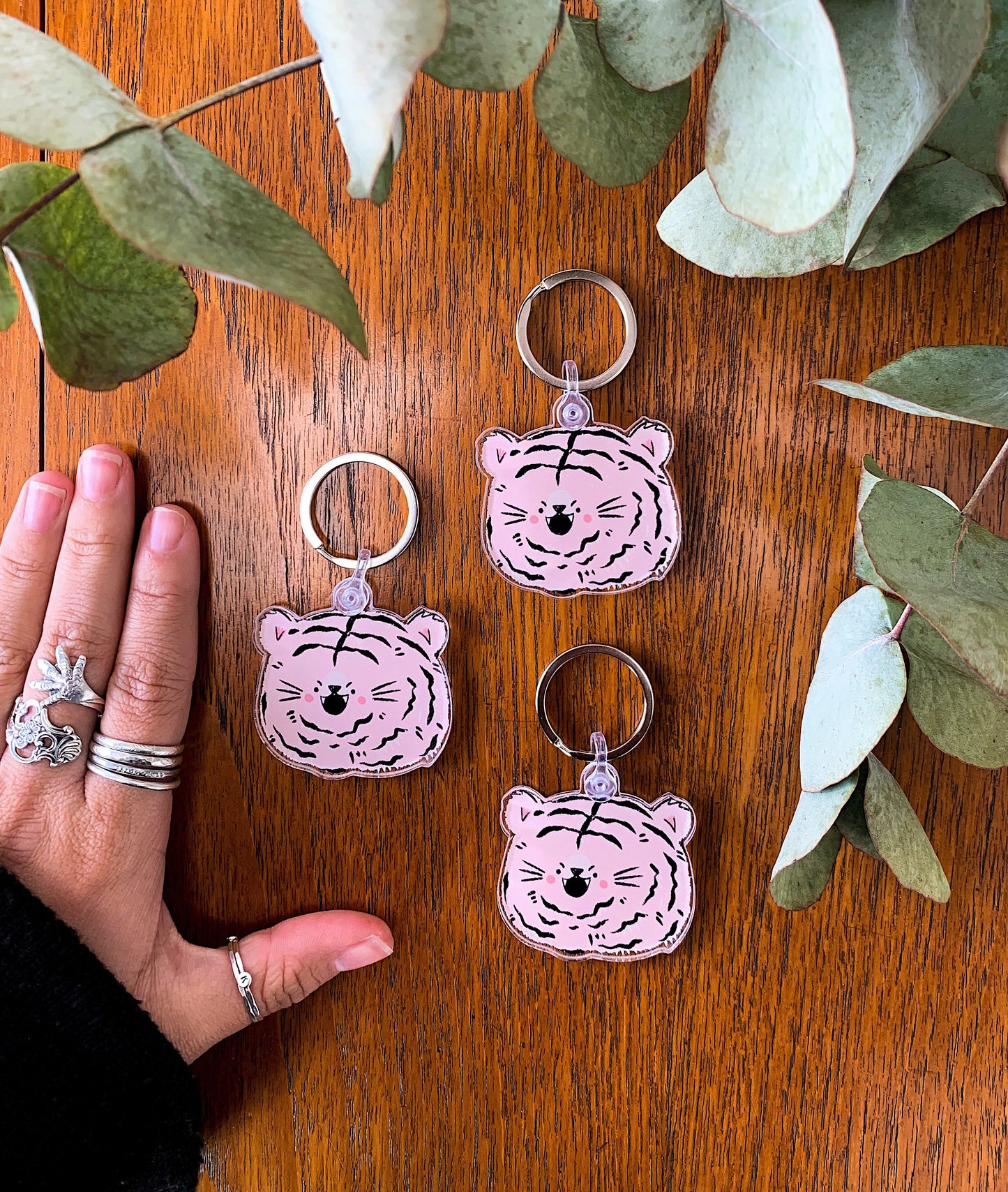 Tiger Acrylic Keyring