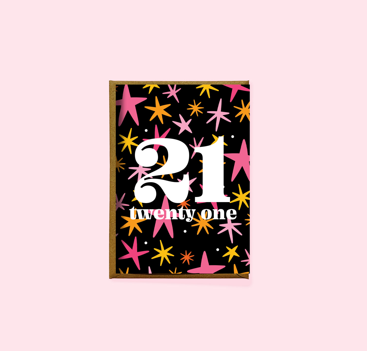 Neon Star Number Cards
