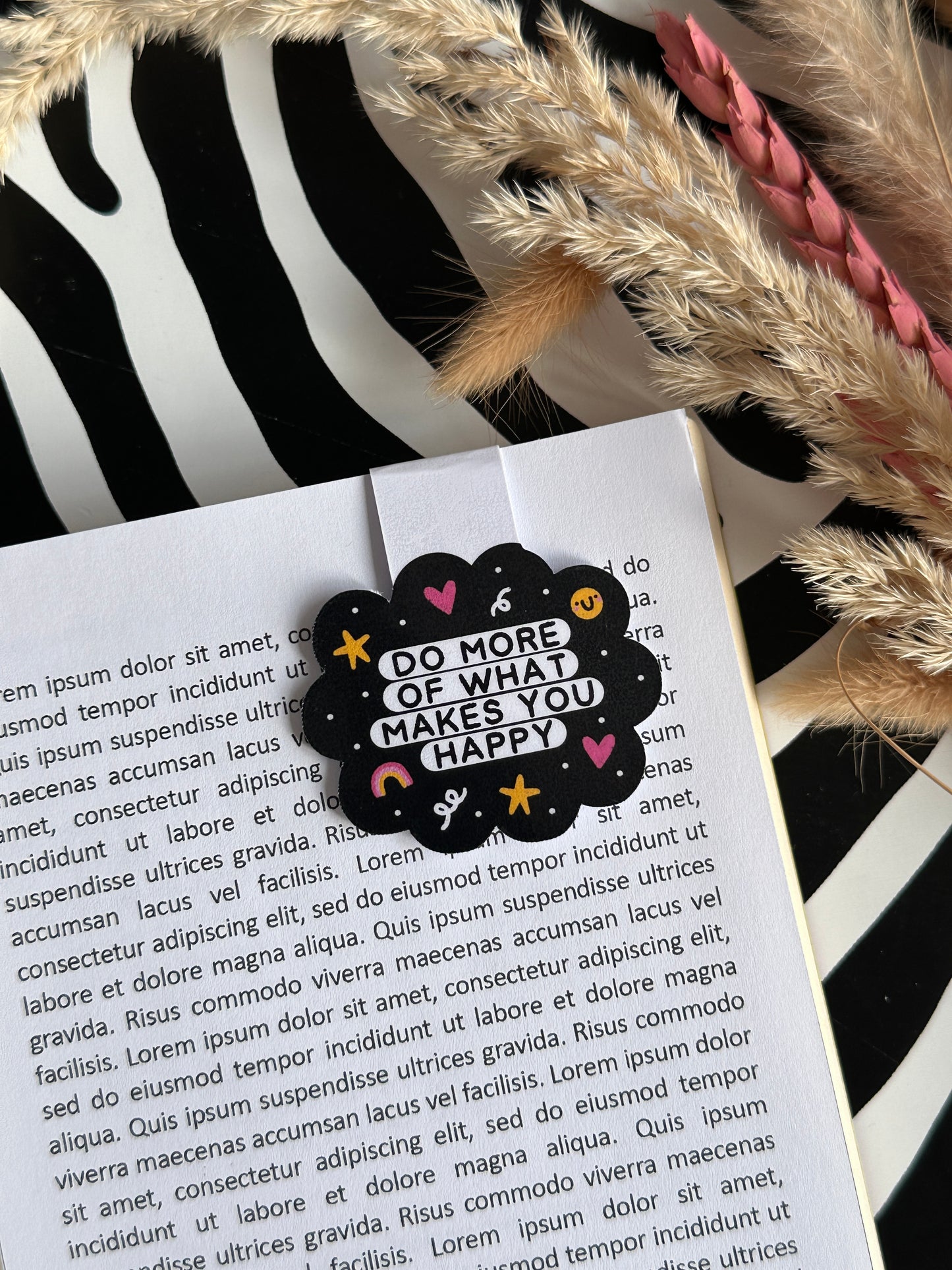 Happy Magnetic Bookmark