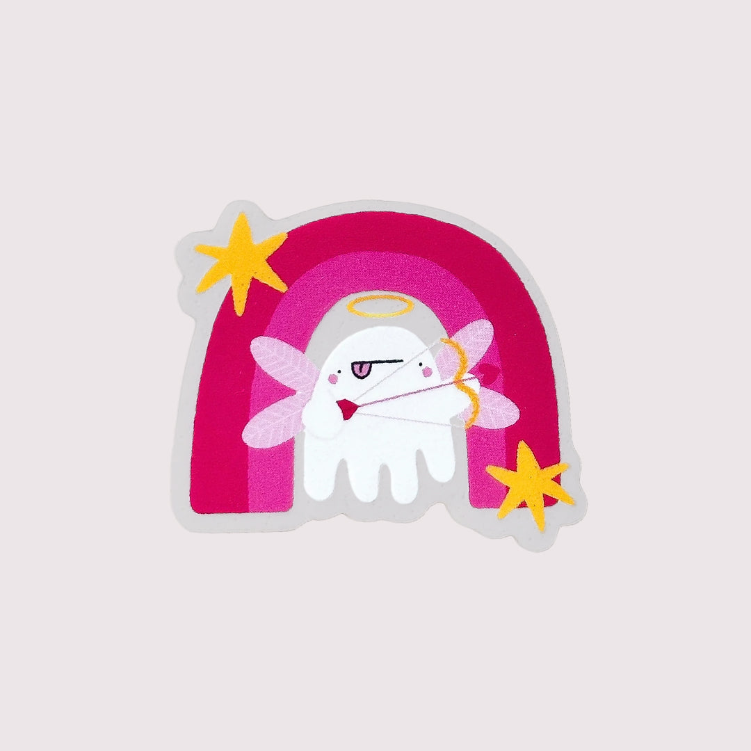 Cupid Gus Clear Sticker