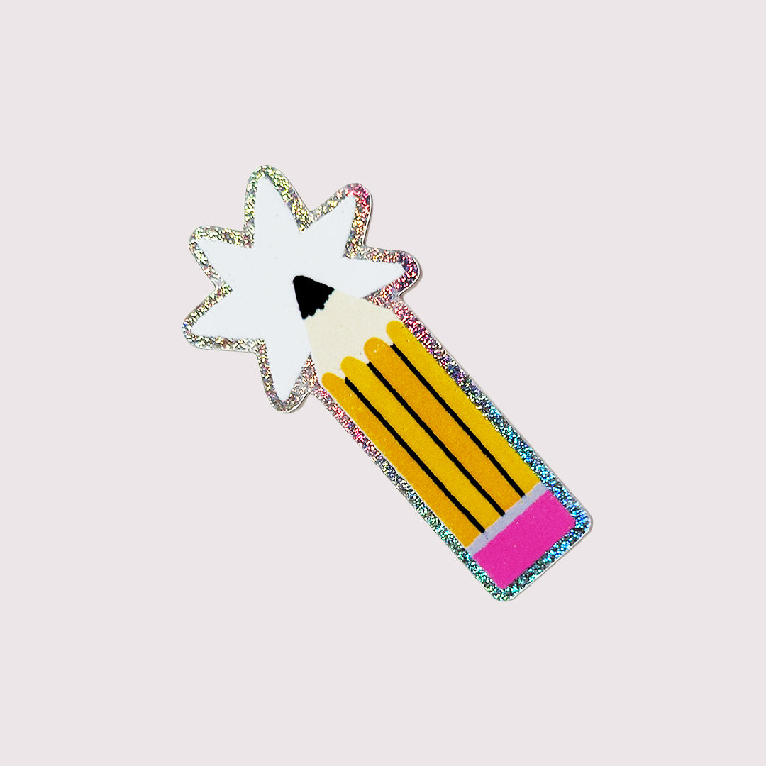 Glitter Pencil Sticker