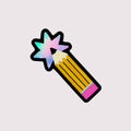 Holographic Pencil Sticker