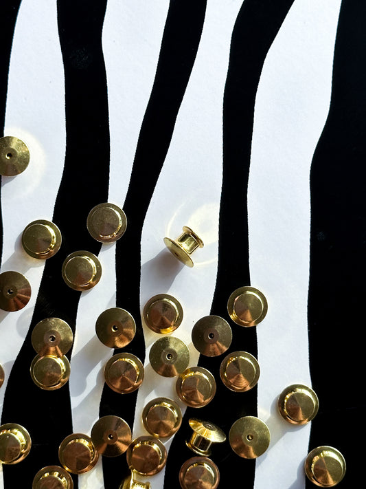 Gold Locking Pin Backing
