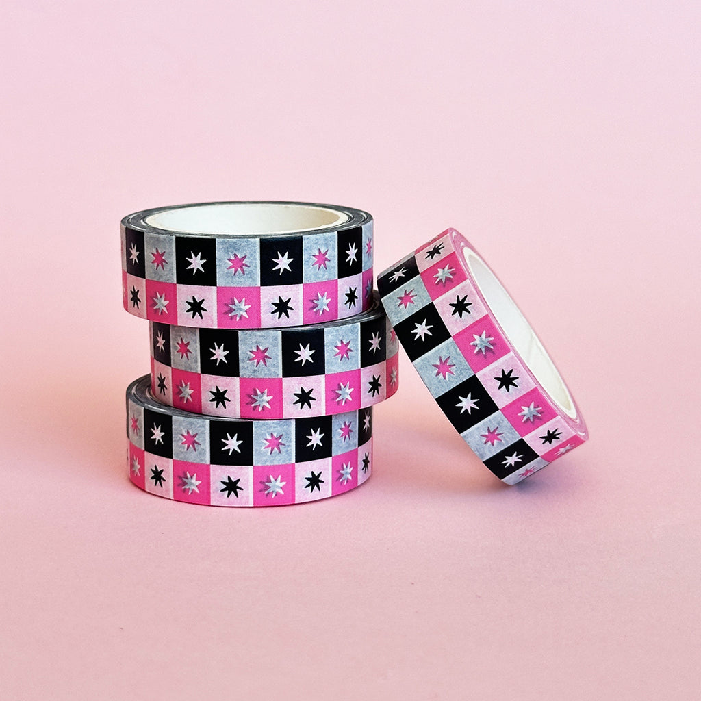 Mini Star Checkerboard Washi Tape