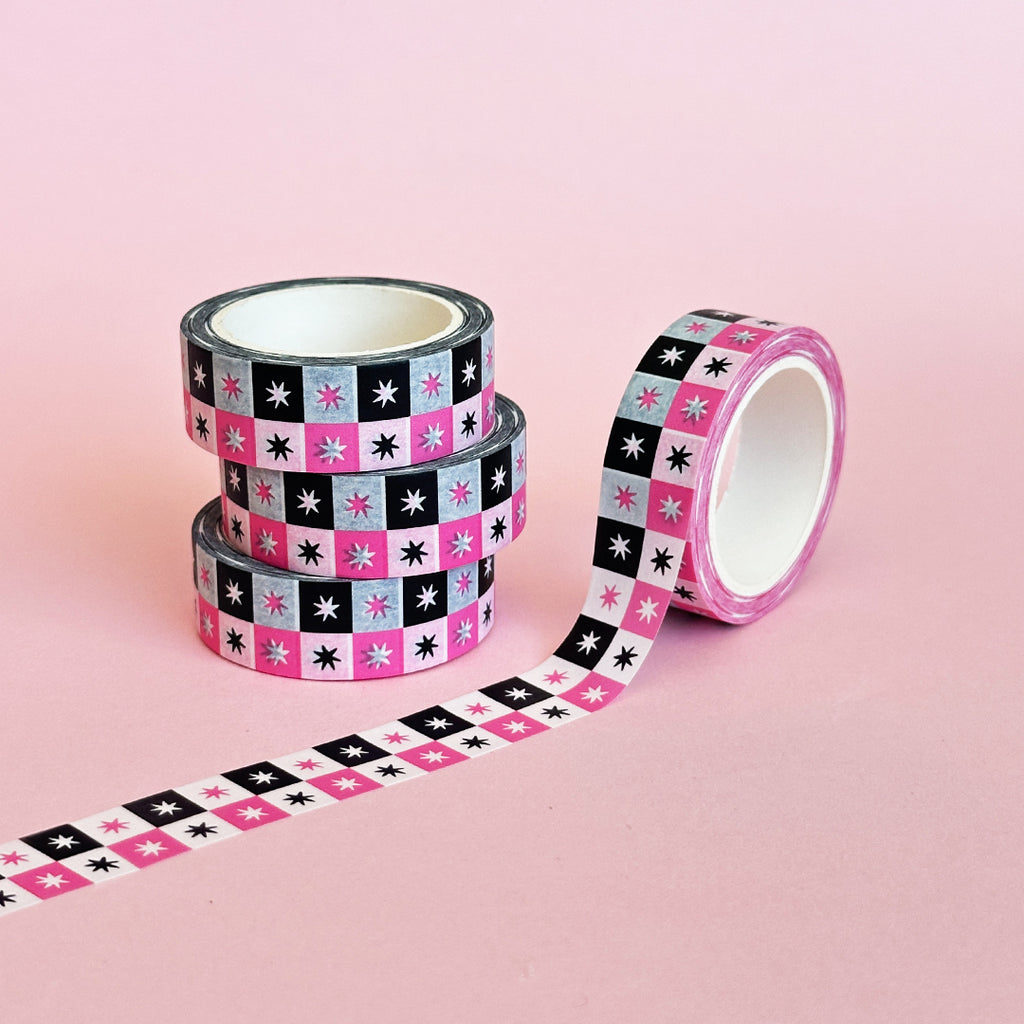 Mini Star Checkerboard Washi Tape