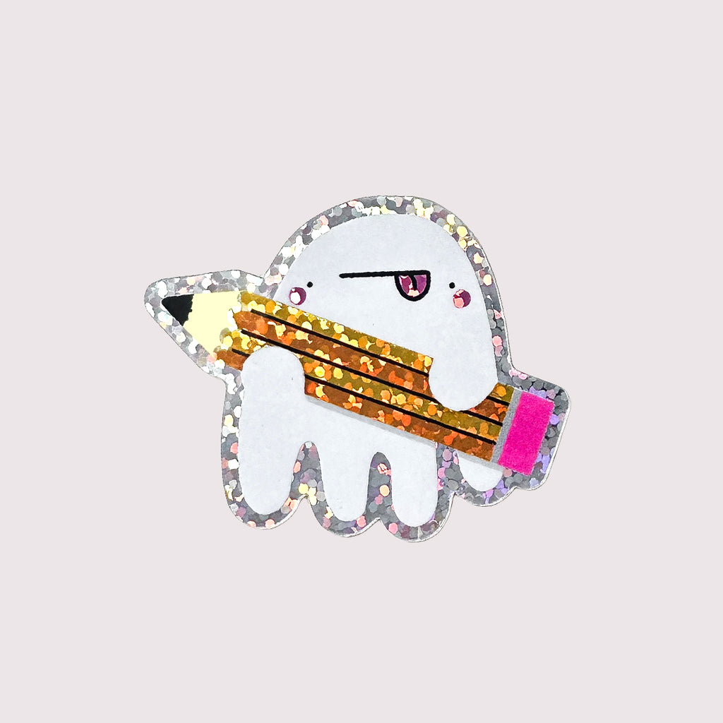 Pencil Gus Ghost Sticker