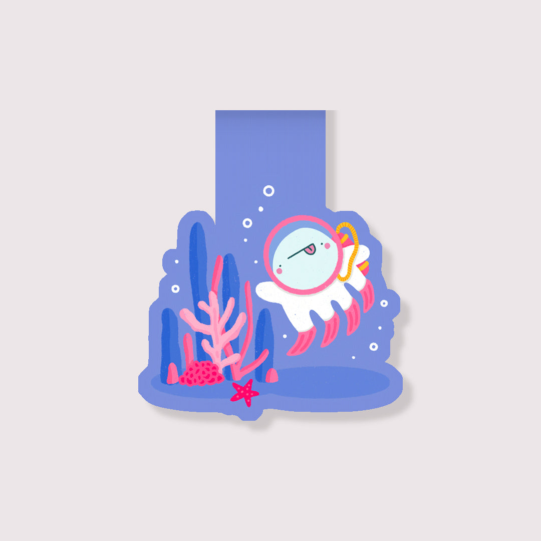 Scuba Gus Magnetic Bookmark