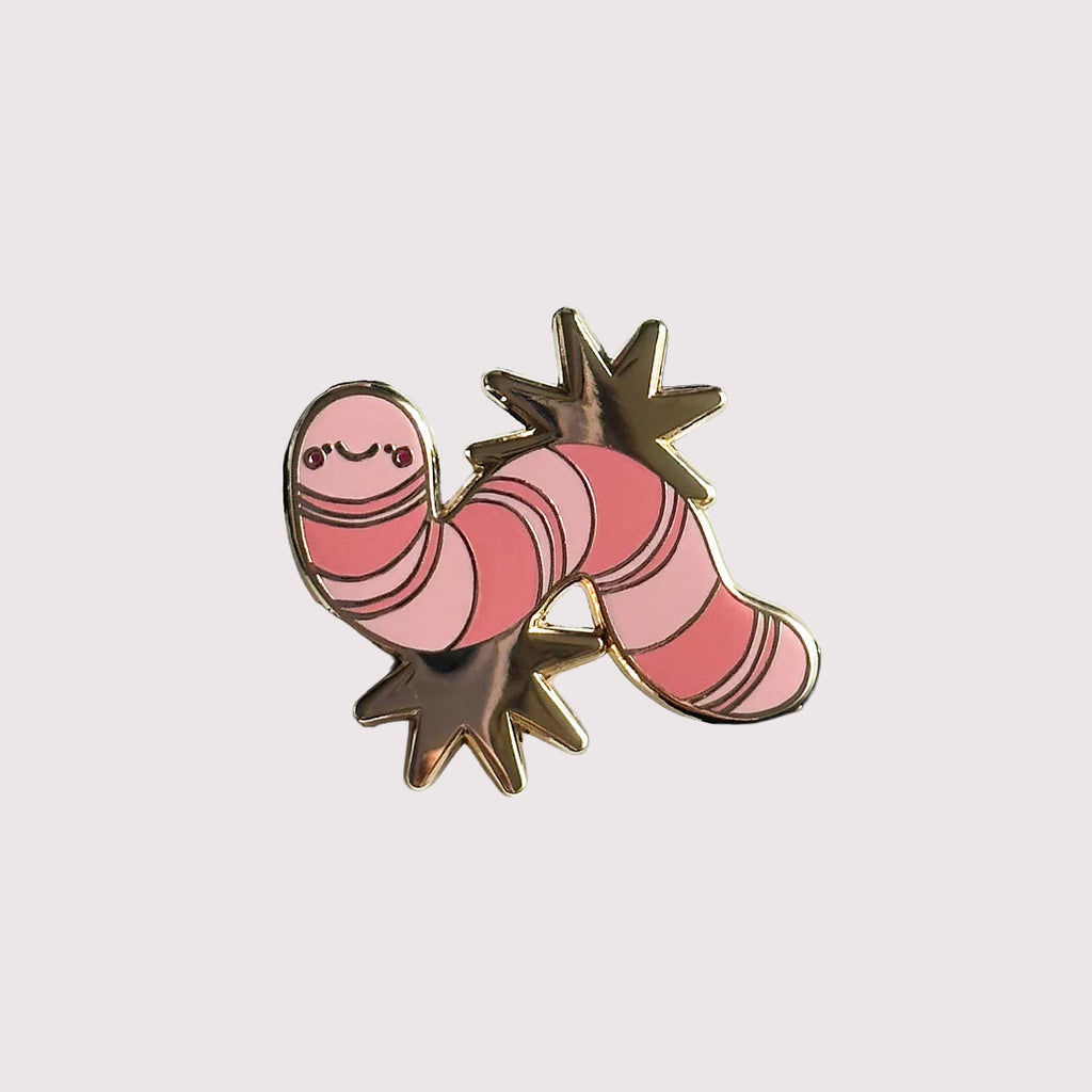 Wormie Enamel Pin