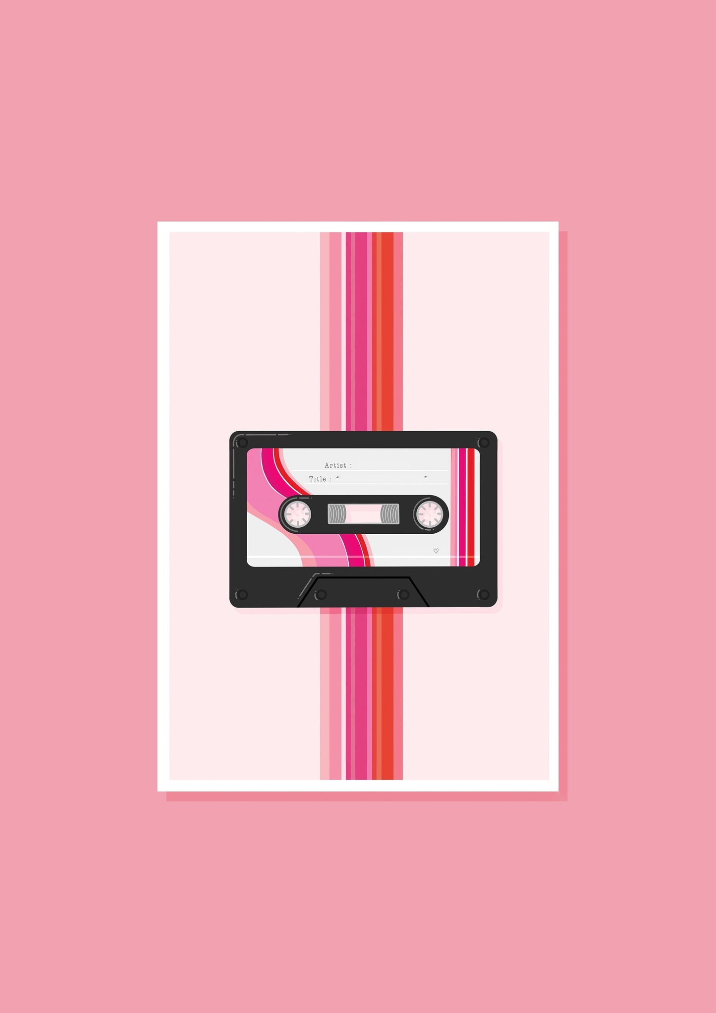 A4 Personalised Cassette Print